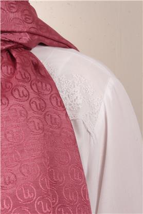Monogram Şal 145-33 Fuşya
