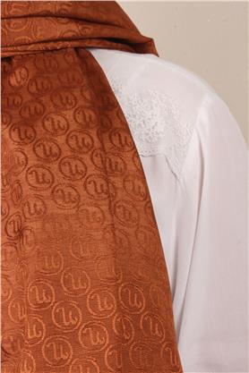 Monogram Şal 145-36 Kiremit