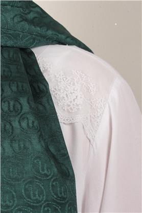 Monogram Şal 145-37 Zümrüt