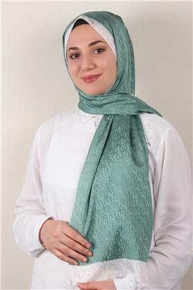 Monogram Şal 145-38 Yeşil