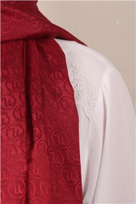Monogram Şal 145-41 Bordo