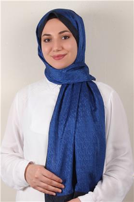Monogram Şal 145-43 Parlament Mavisi