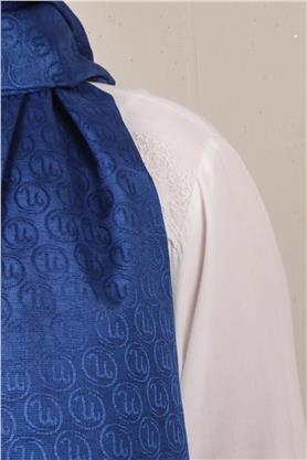 Monogram Şal 145-43 Parlament Mavisi