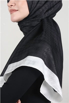 Monogram Şal 149-10 Siyah