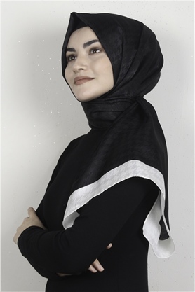 Monogram Şal 149-10 Siyah