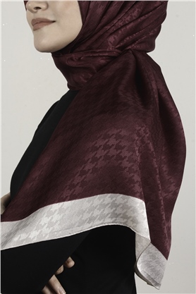 Monogram Şal 149-11 Bordo