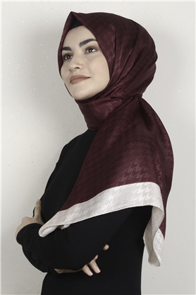 Monogram Şal 149-11 Bordo