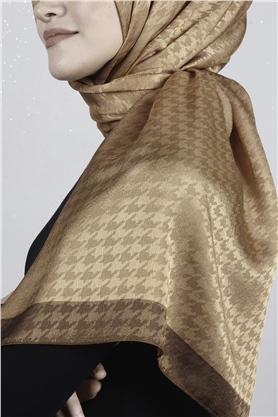 Monogram Şal 149-15 Karamel