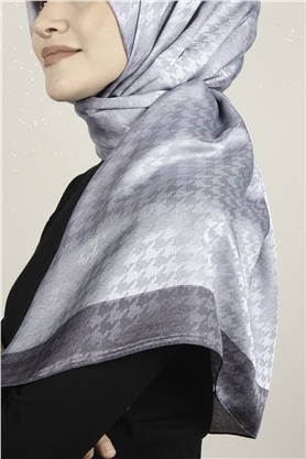 Monogram Şal 149-17 Gri
