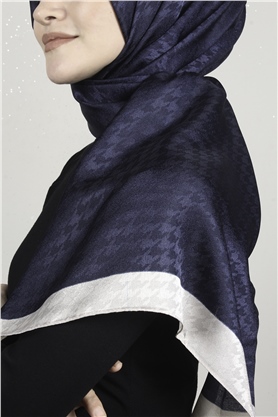 Monogram Şal 149-18 Lacivert