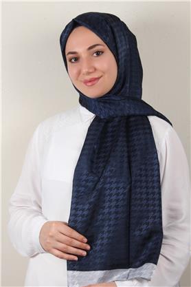 Monogram Şal 149-24 Lacivert