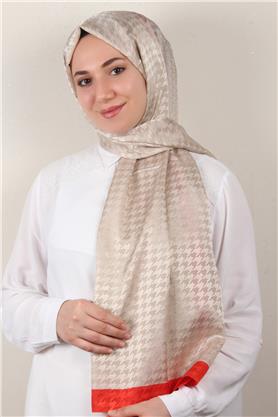 Monogram Şal 149-25 Bej