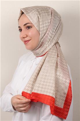 Monogram Şal 149-25 Bej