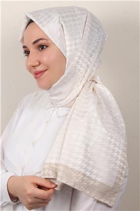 Monogram Şal 149-27 Kemik