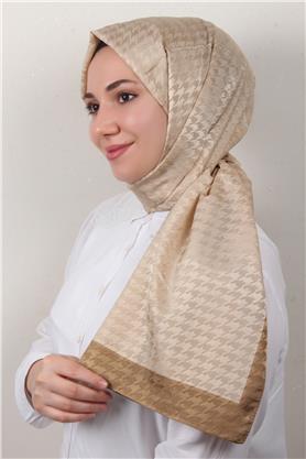 Monogram Şal 149-28 Sütlü Kahve