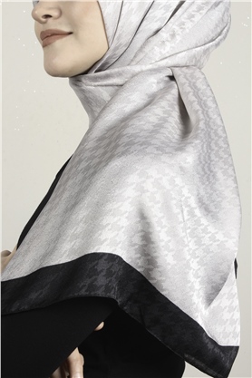 Monogram Şal 149-5 Taş-Siyah