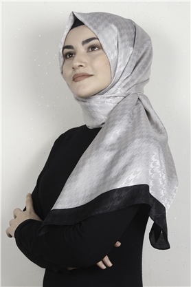 Monogram Şal 149-5 Taş-Siyah