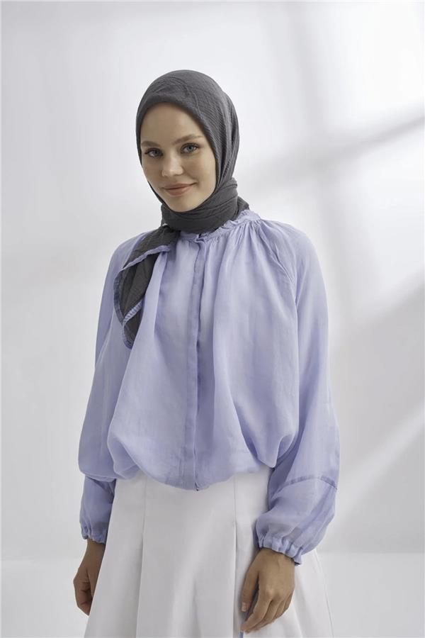 Müslin Biyeli Eşarp 3353-134 Füme 