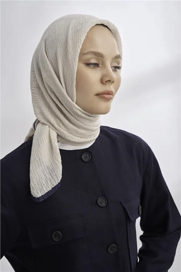 Müslin Biyeli Eşarp 3353-66 Taş 