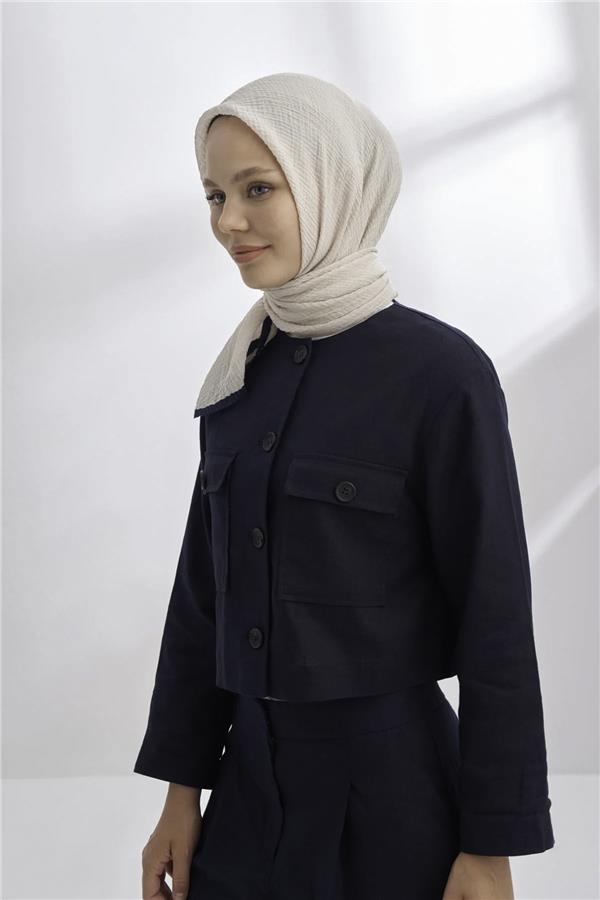 Müslin Biyeli Eşarp 3353-66 Taş 