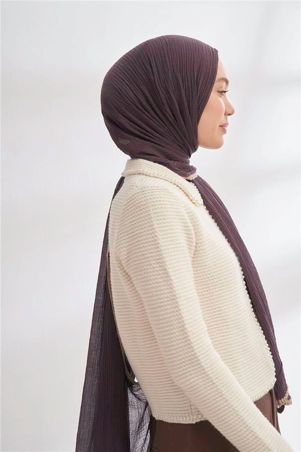 Müslin Biyeli Şal 3352-800 Lavanta