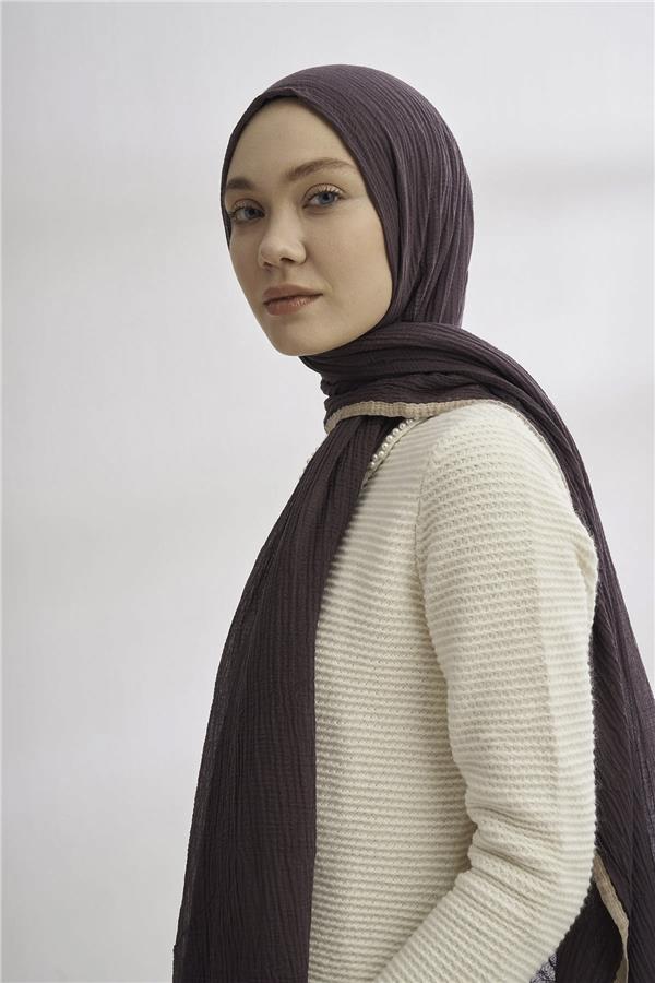 Müslin Biyeli Şal 3352-800 Lavanta