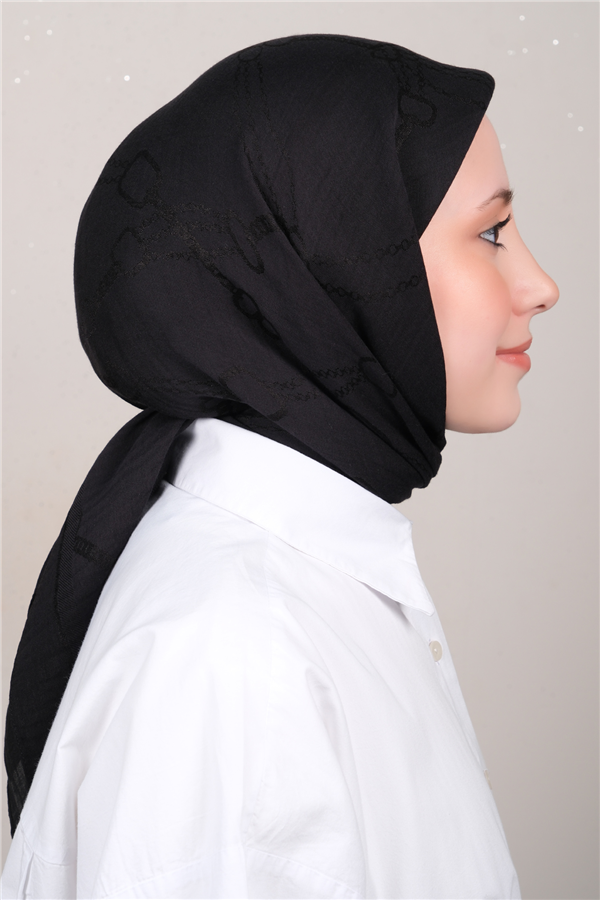 Naia Lyocell Coton Eşarp 1601-12 Lacivert 