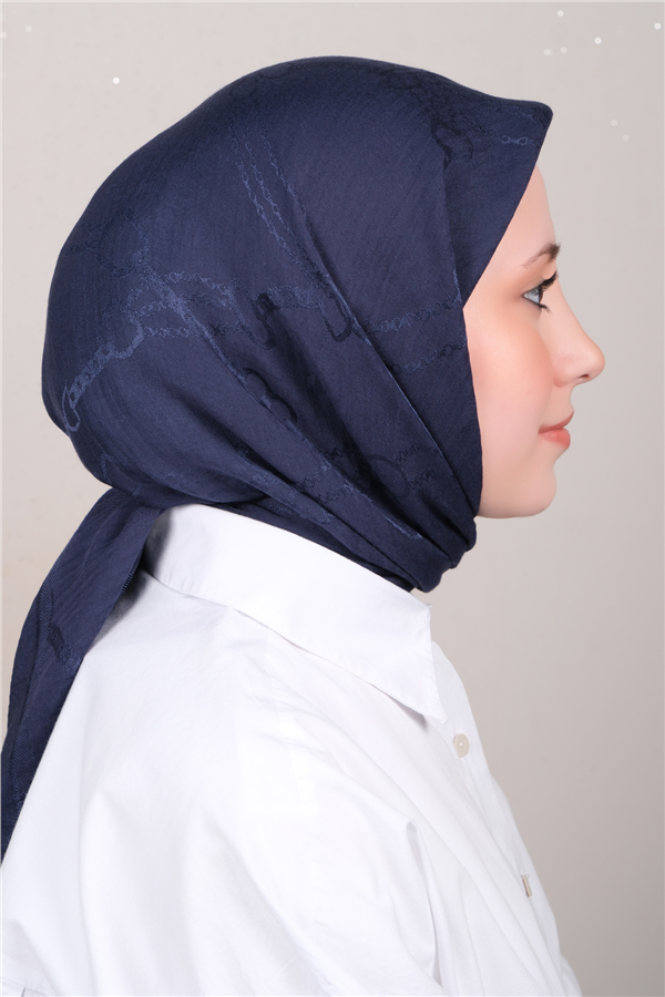 Naia Lyocell Coton Eşarp 1601-13 Lacivert 
