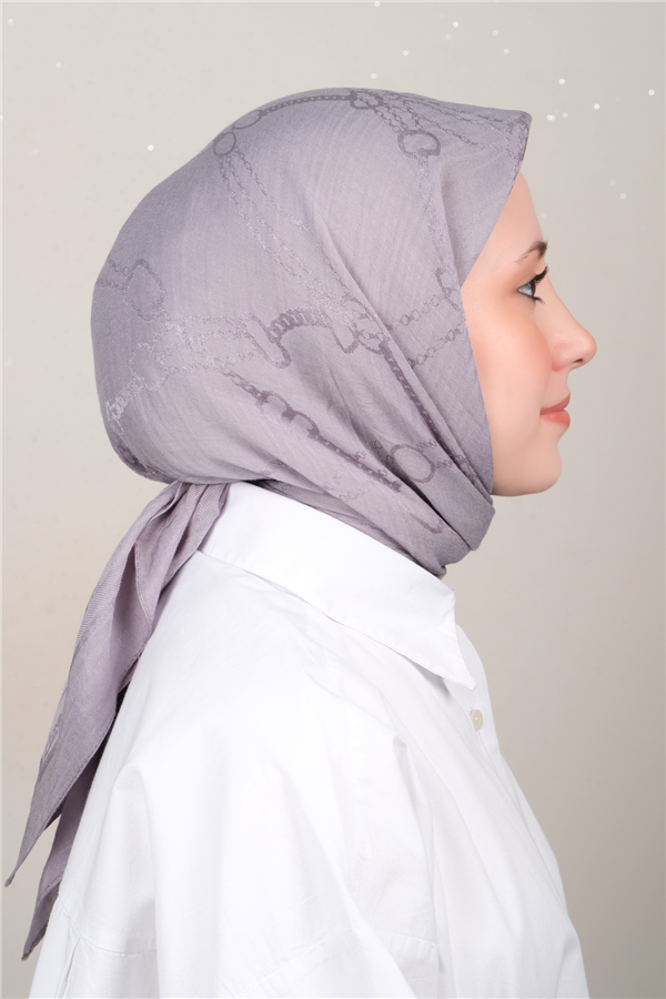 Naia Lyocell Coton Eşarp 1601-3 Gri 