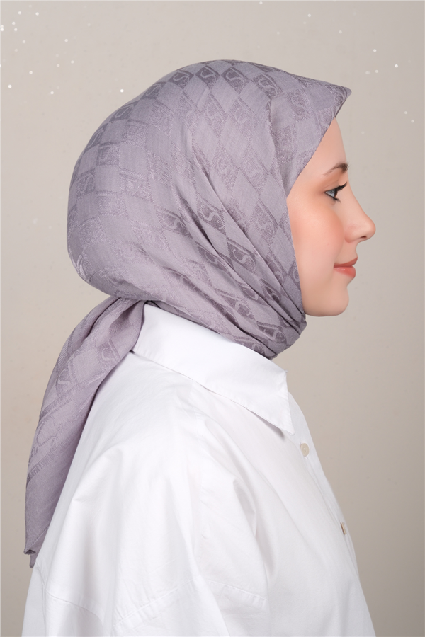 Naia Lyocell Coton Eşarp 6851-3 Gri 