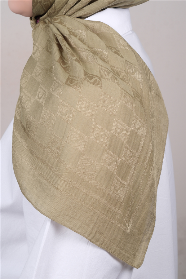 Naia Lyocell Coton Eşarp 6851-7 Olive 