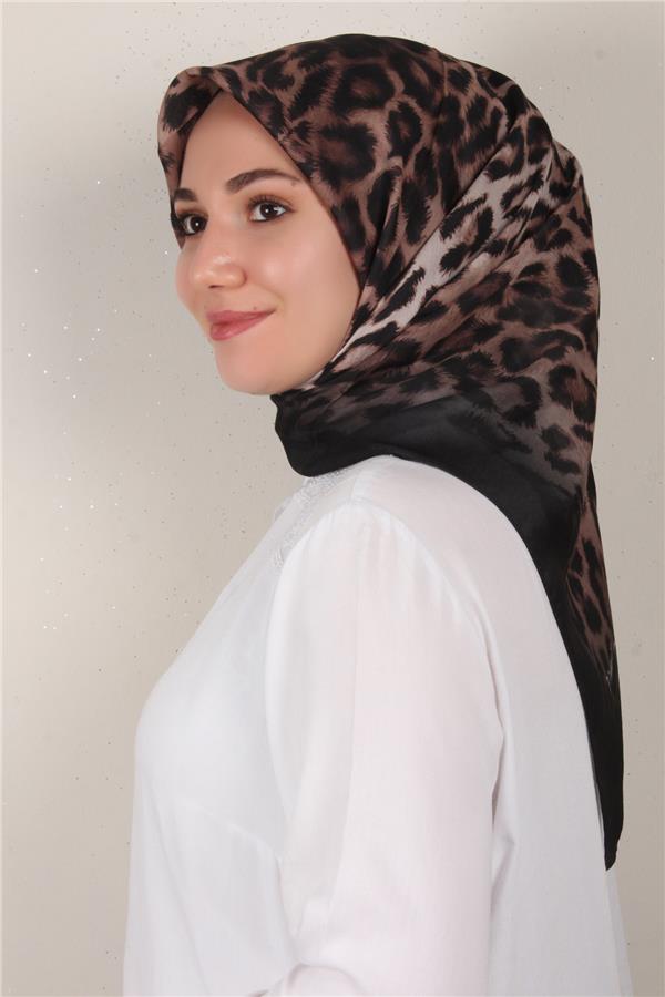 Nirvana Soft Eşarp 3341-5 Siyah-Kahve