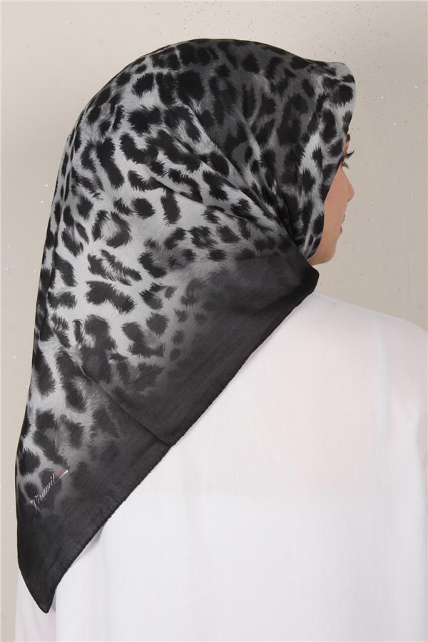 Nirvana Soft Eşarp 3341-9 Siyah-Gri