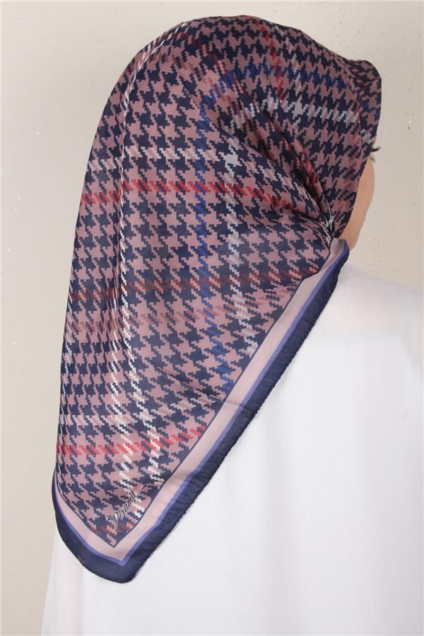 Nirvana Soft Eşarp 3345-2 Lacivert- Pudra