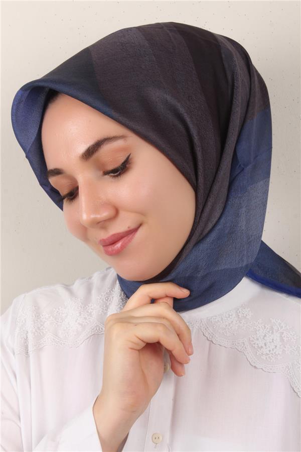 Nirvana Soft Eşarp 3346-12 Saks Mavisi