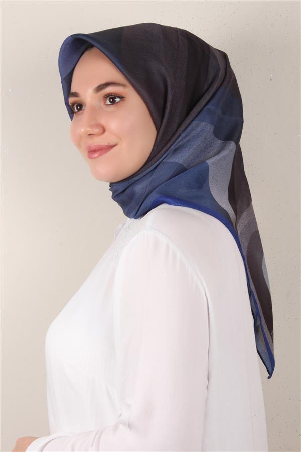 Nirvana Soft Eşarp 3346-12 Saks Mavisi