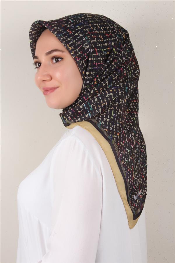 Nirvana Soft Eşarp 3347-2 Siyah-Sarı
