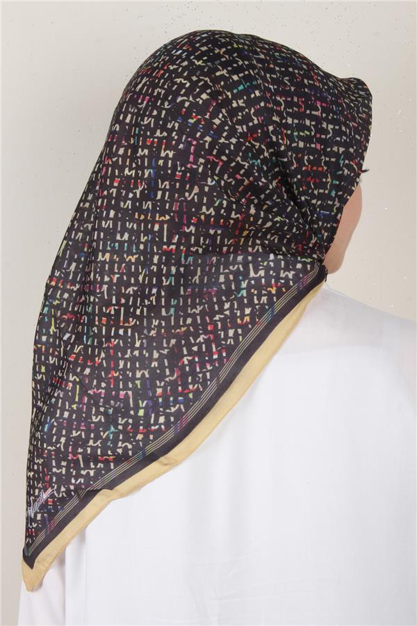 Nirvana Soft Eşarp 3347-2 Siyah-Sarı