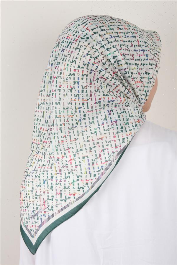 Nirvana Soft Eşarp 3347-9 Zümrüt-Krem