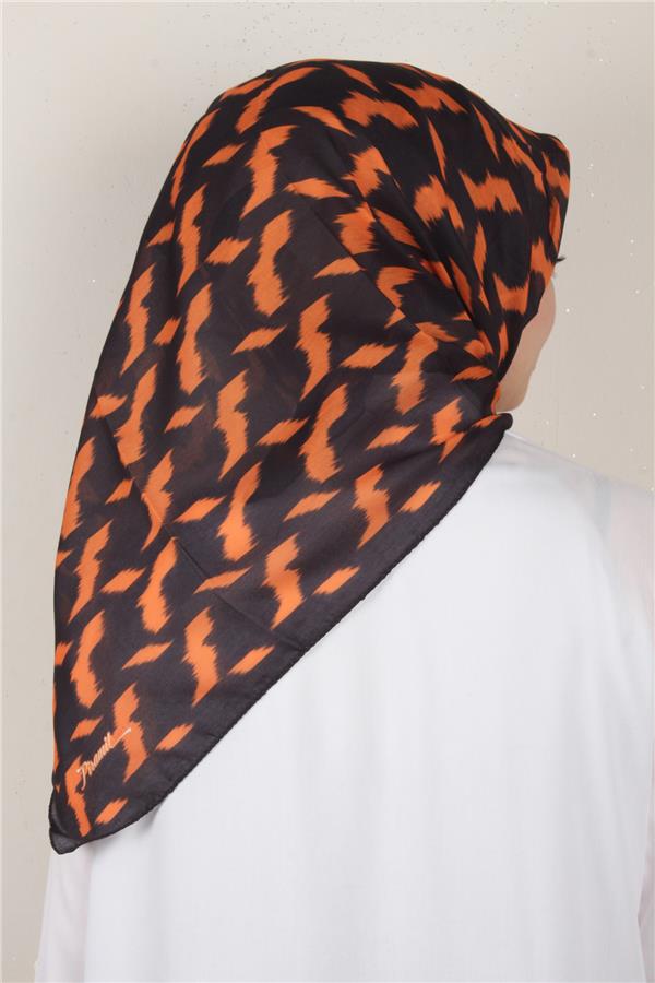 Nirvana Soft Eşarp 3348-14 Siyah-Turuncu