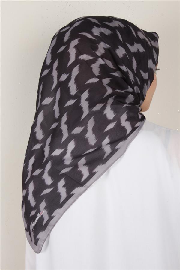 Nirvana Soft Eşarp 3348-15 Siyah-Gri
