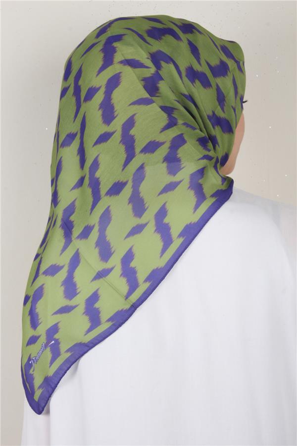 Nirvana Soft Eşarp 3348-16 Yağ Yeşili-Lavanta