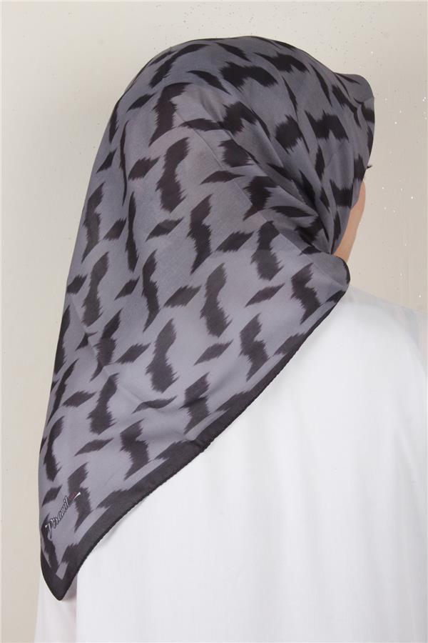 Nirvana Soft Eşarp 3348-17 Siyah-Füme