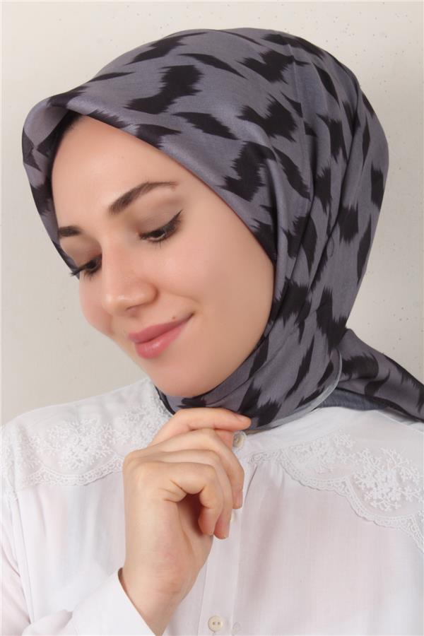 Nirvana Soft Eşarp 3348-17 Siyah-Füme