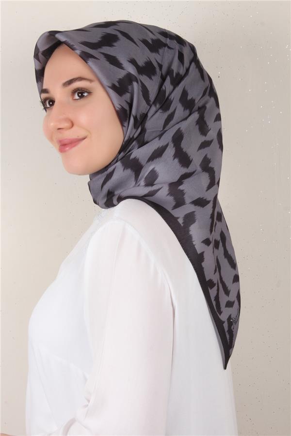 Nirvana Soft Eşarp 3348-17 Siyah-Füme