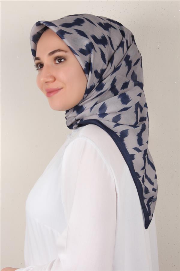 Nirvana Soft Eşarp 3348-18 Lacivert-Füme