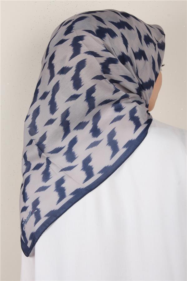 Nirvana Soft Eşarp 3348-18 Lacivert-Füme