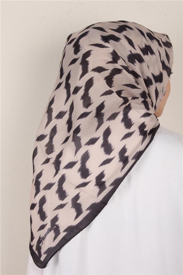 Nirvana Soft Eşarp 3348-19 Siyah-Bej