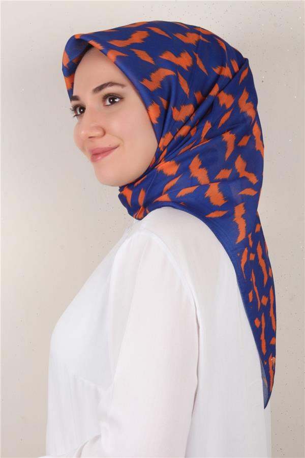 Nirvana Soft Eşarp 3348-21 Saks-Turuncu