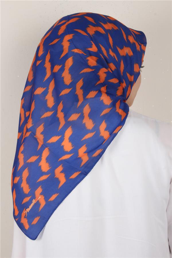 Nirvana Soft Eşarp 3348-21 Saks-Turuncu